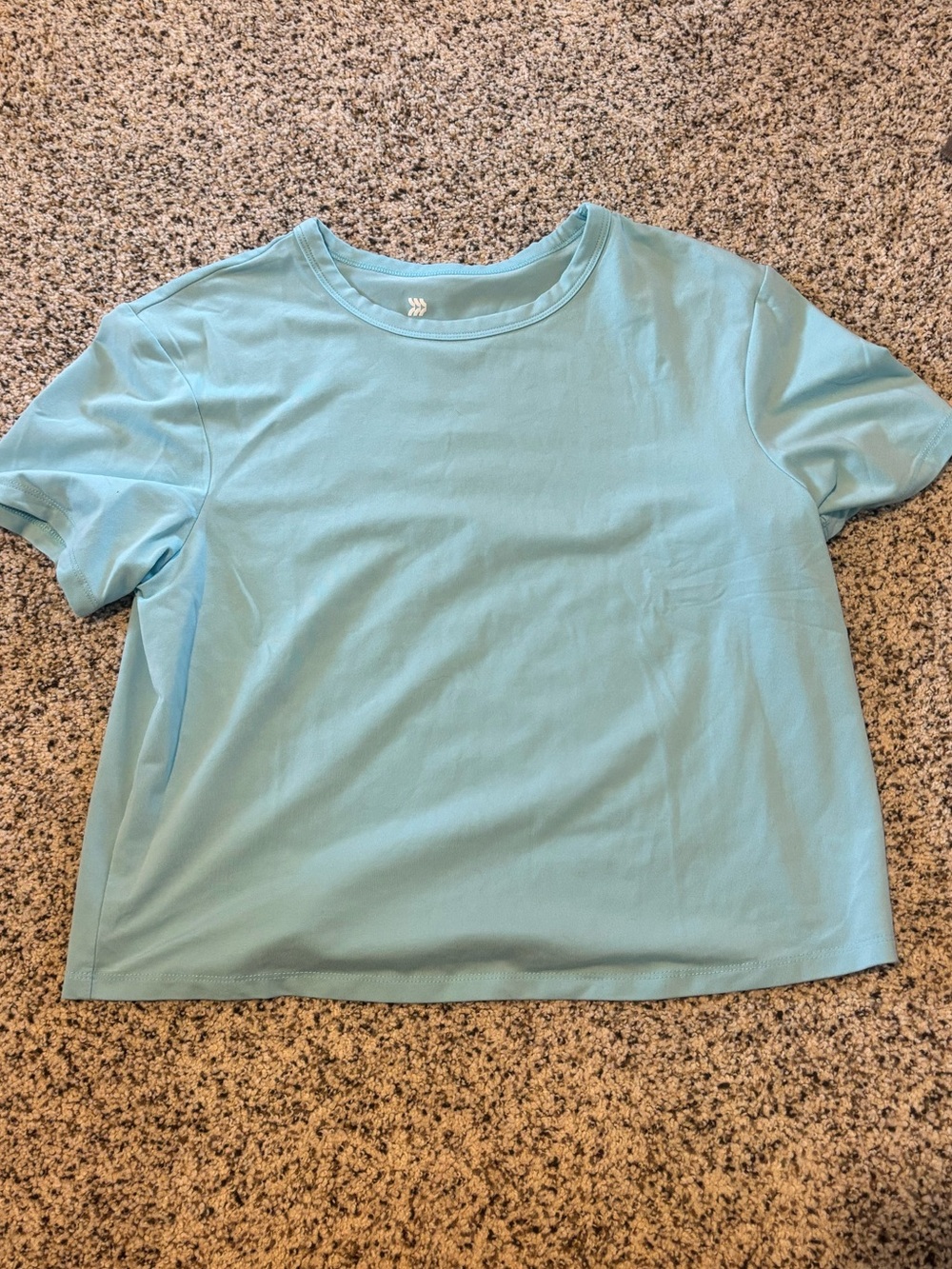 Blue thin workout top
